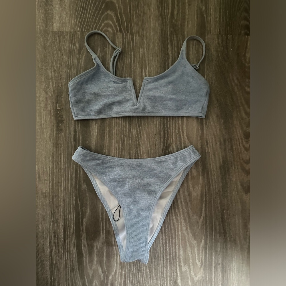 Missguided Light Blue Bikini Set Size XS